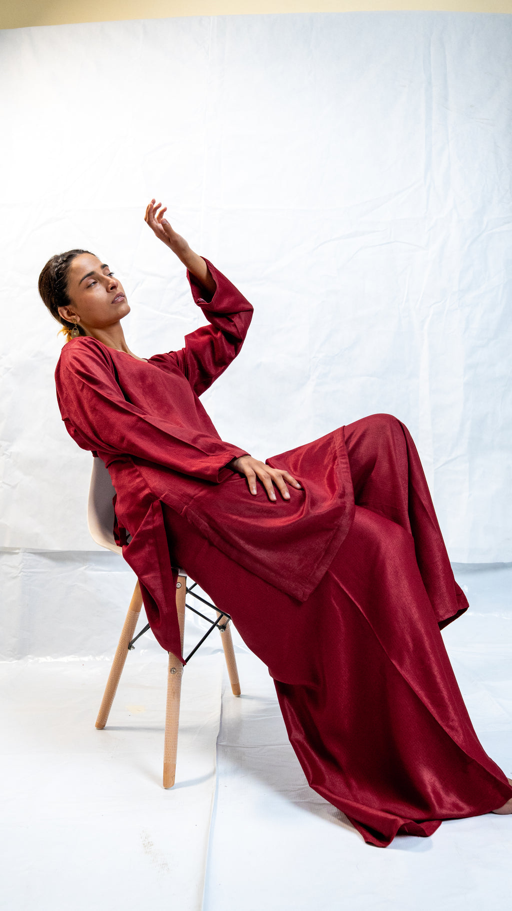 Sharara | stiched lawa silk