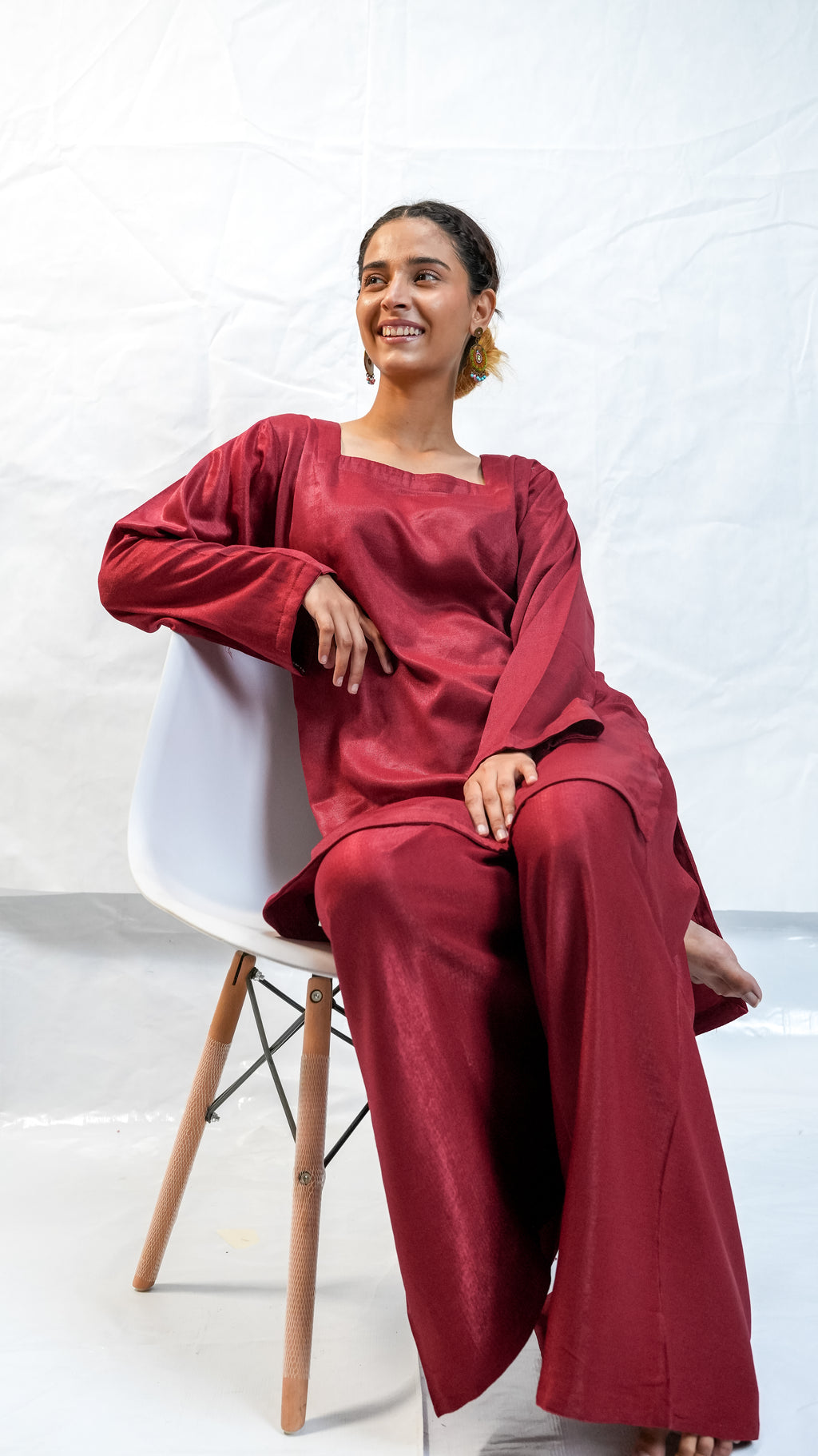 Sharara | stiched lawa silk