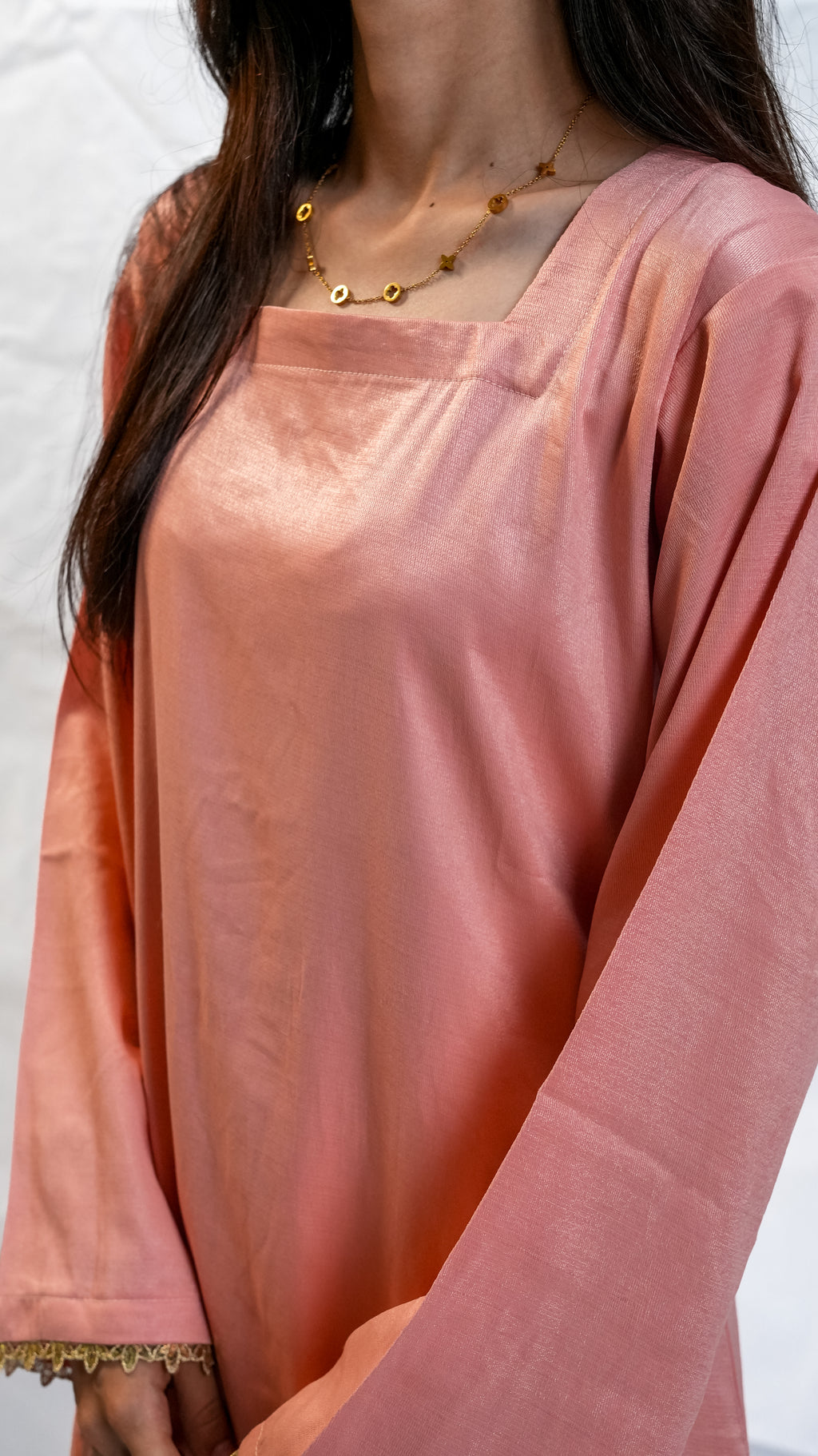 silk sharara | peach