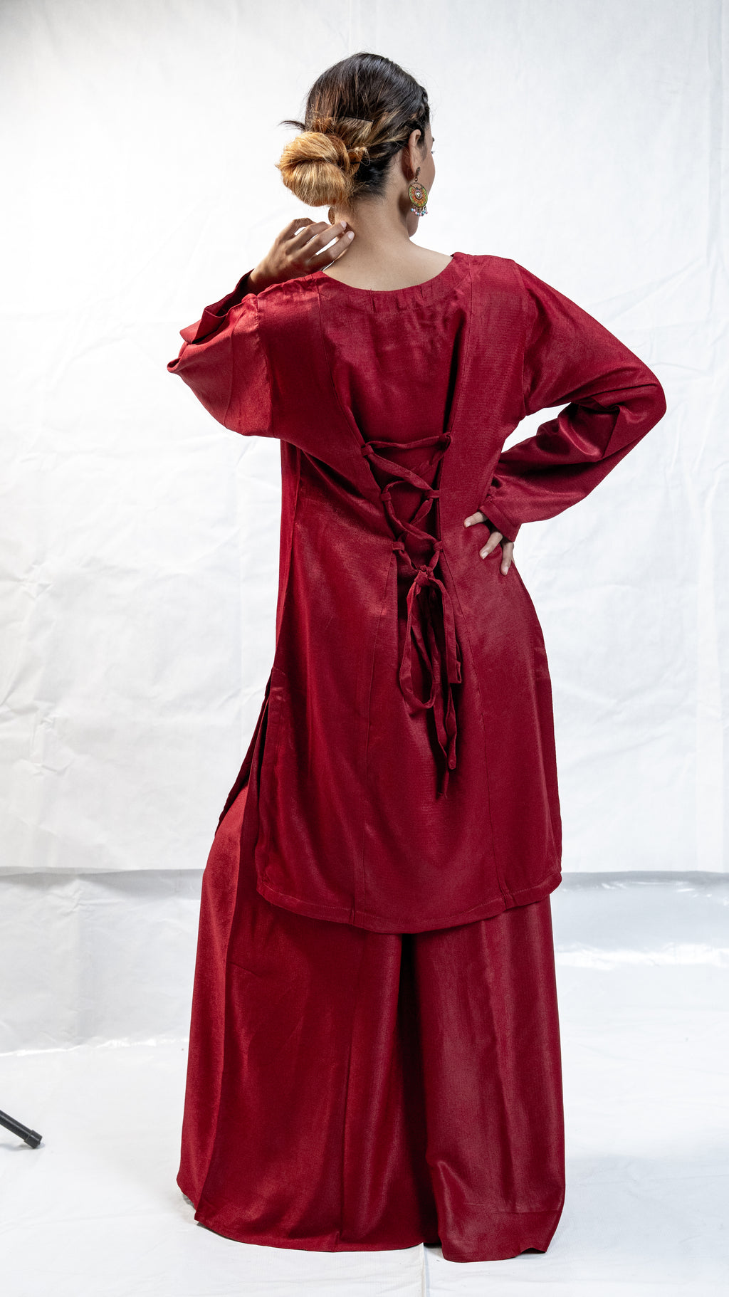 Sharara | stiched lawa silk